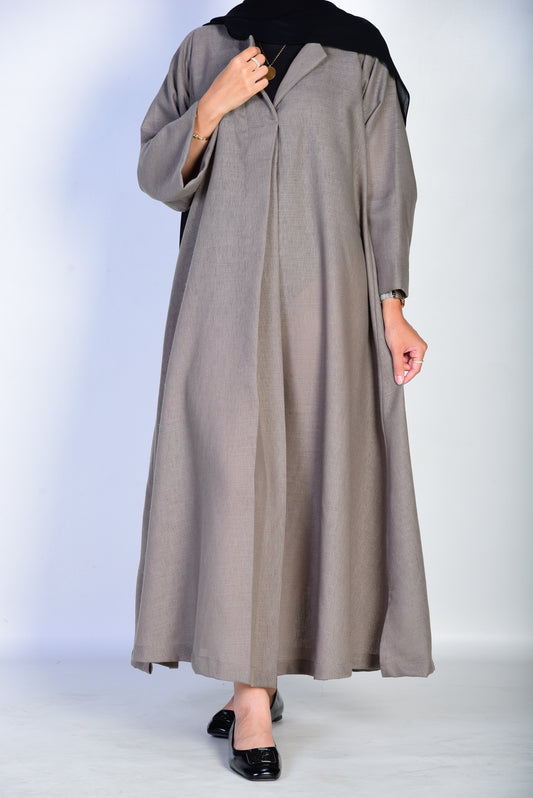 THE LINEN DRESS: BEIGE