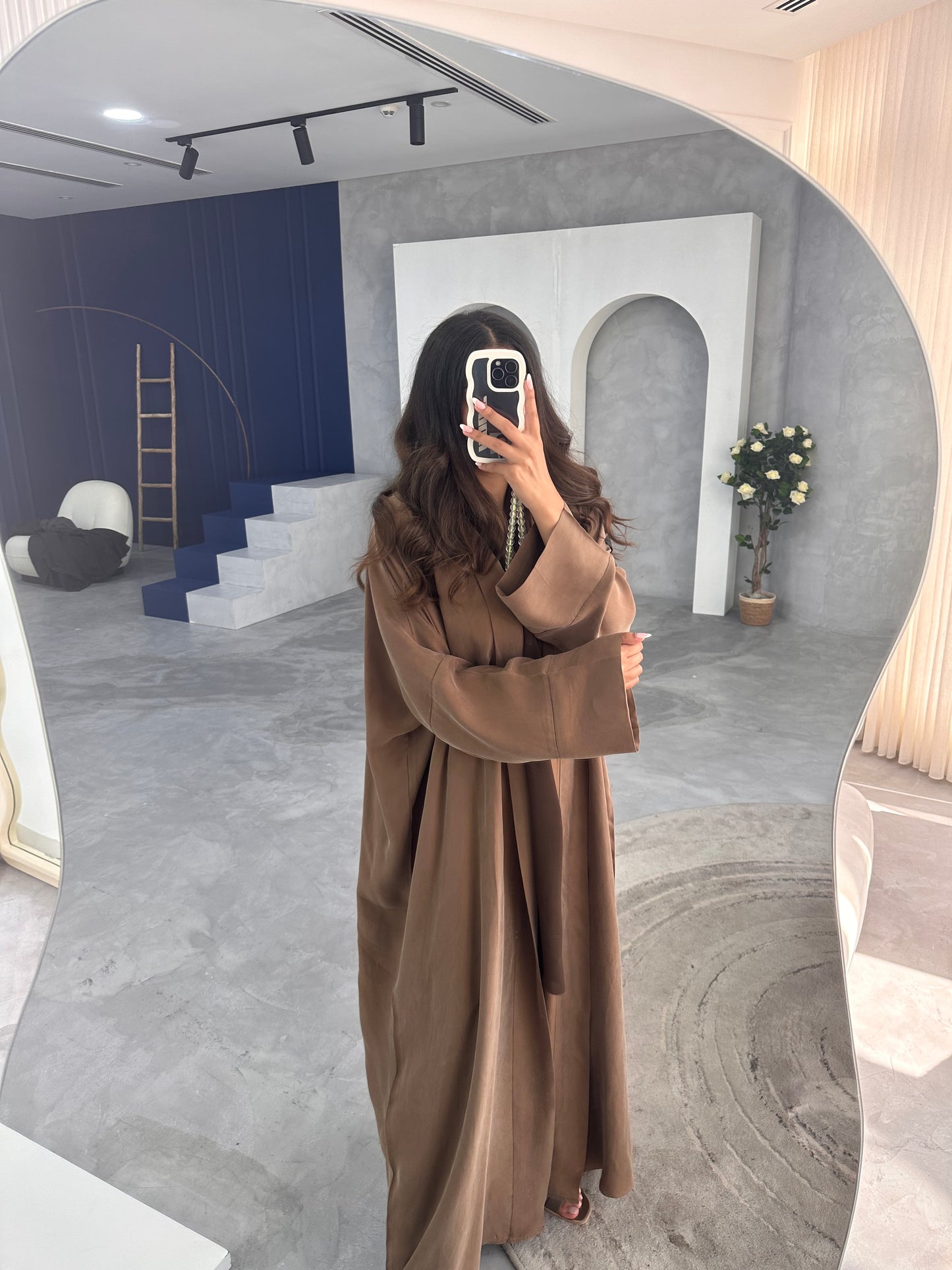 Golden/Beige Abaya with a Bisht style